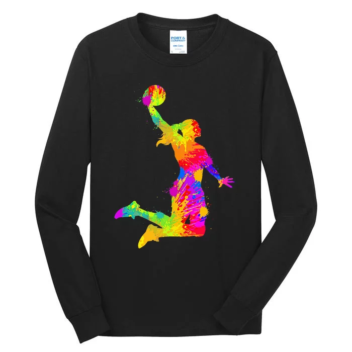 Basketball Girl Women Girl Tall Long Sleeve T-Shirt