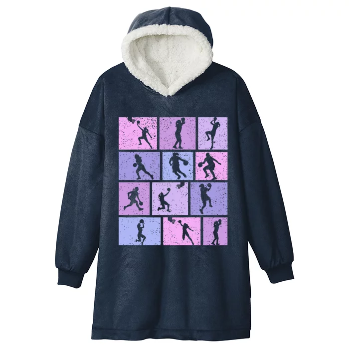 Basketball Girl Women Hooded Wearable Blanket