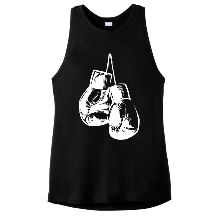 Boxer Gift With Touch Boxing Gloves Cute Gift Ladies Tri-Blend Wicking Tank