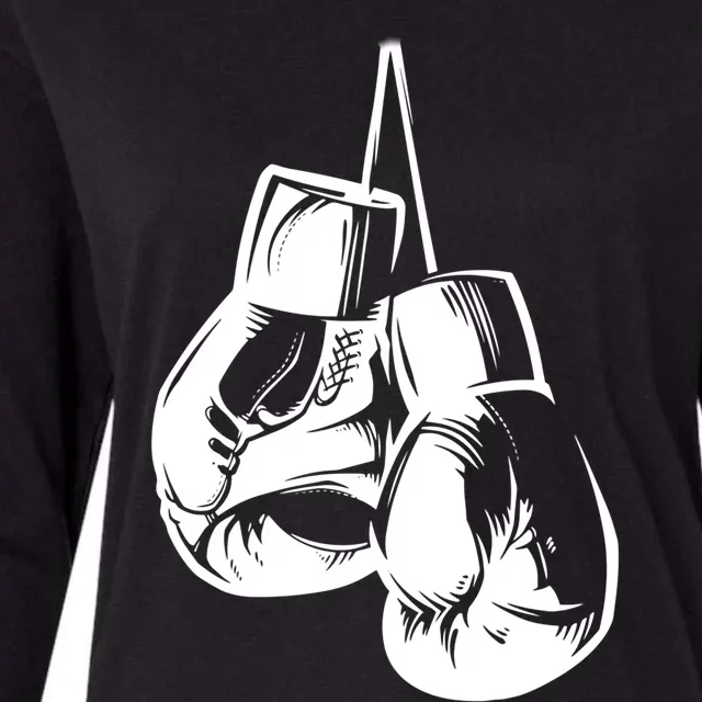 Boxer Gift With Touch Boxing Gloves Cute Gift Womens Cotton Relaxed Long Sleeve T-Shirt