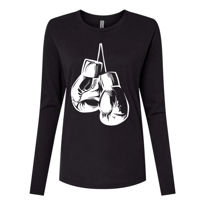 Boxer Gift With Touch Boxing Gloves Cute Gift Womens Cotton Relaxed Long Sleeve T-Shirt