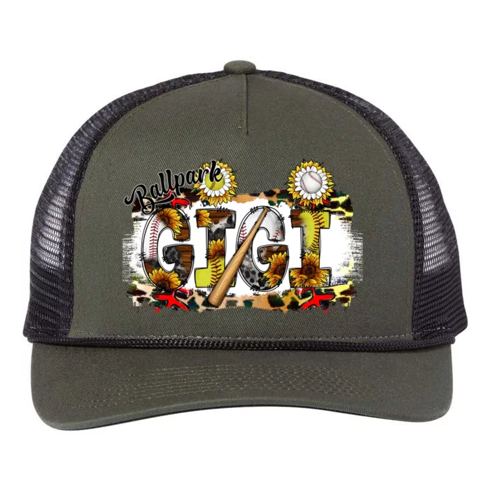 Ballpark Gigi With Baseball Bat Retro Rope Trucker Hat Cap