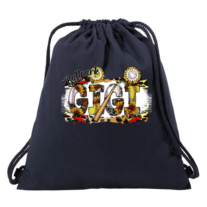 Ballpark Gigi With Baseball Bat Drawstring Bag