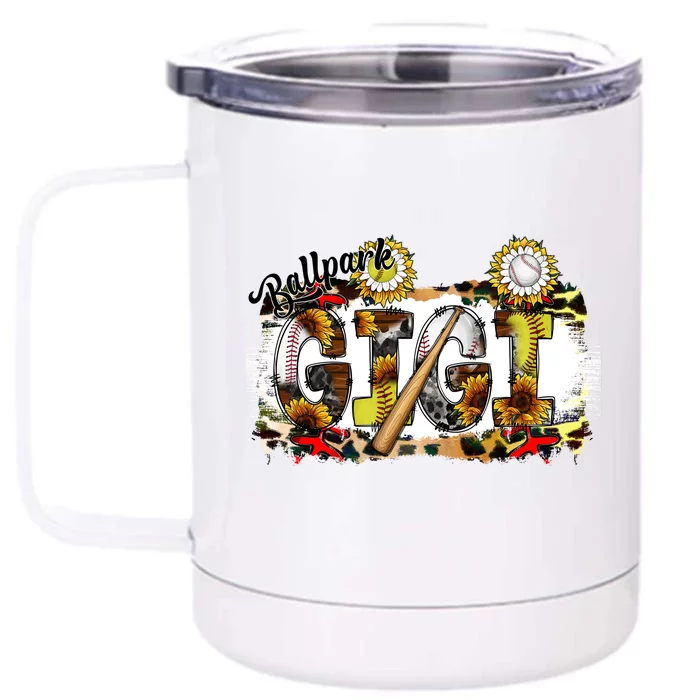 Ballpark Gigi With Baseball Bat Front & Back 12oz Stainless Steel Tumbler Cup