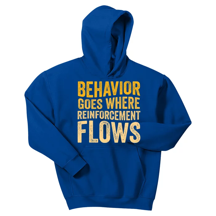 Behavior Goes Where Reinforcement Flows Behavior Analyst Meaningful Gift Kids Hoodie