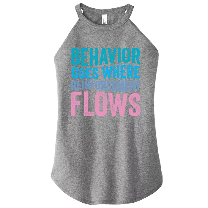 Behavior Goes Where Reinforcement Flows Behavior Analyst Gift Women’s Perfect Tri Rocker Tank