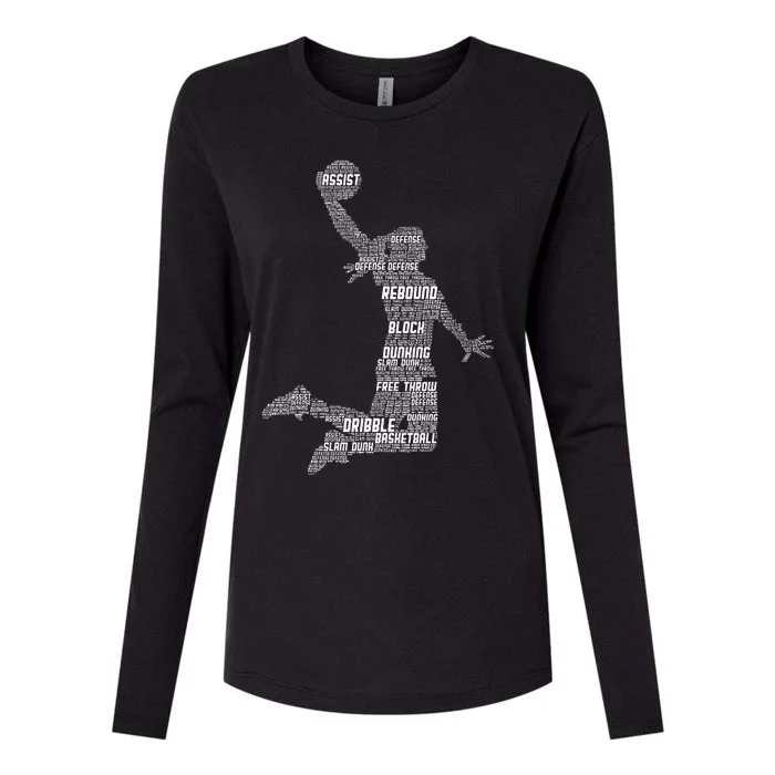 Basketball Girlss Women Womens Cotton Relaxed Long Sleeve T-Shirt