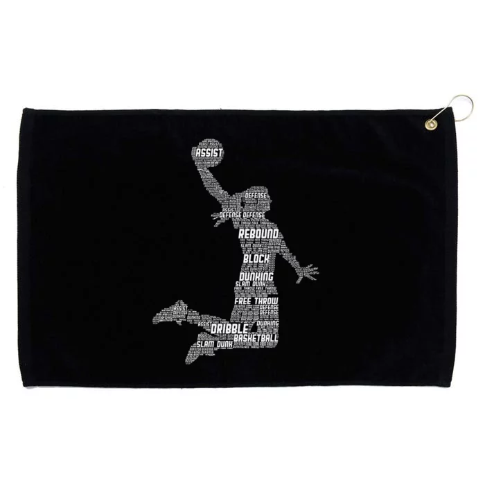 Basketball Girlss Women Grommeted Golf Towel