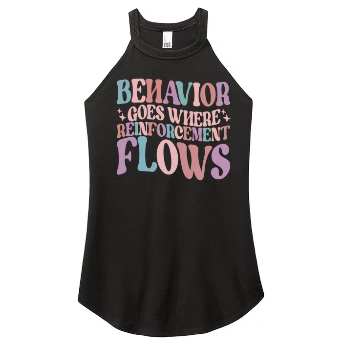 Behavior Goes Where Reinforcement Flows Behavior Analyst Cute Gift Women’s Perfect Tri Rocker Tank