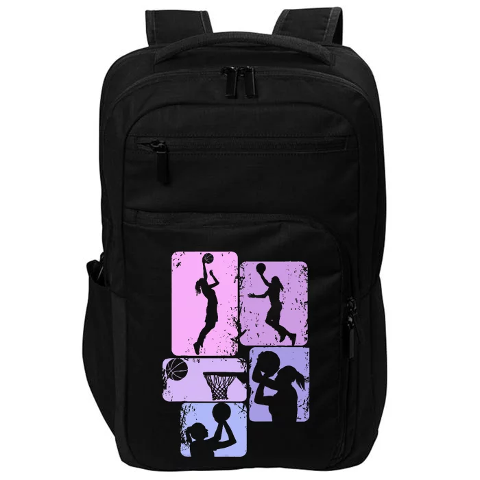 Basketball Girl Women Kids Impact Tech Backpack