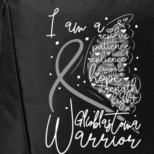 Butterfly Glioblastoma Warrior Glioblastoma Awareness Cute Gift City Backpack