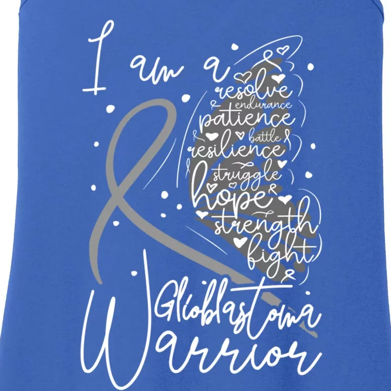 Butterfly Glioblastoma Warrior Glioblastoma Awareness Cute Gift Ladies Essential Tank