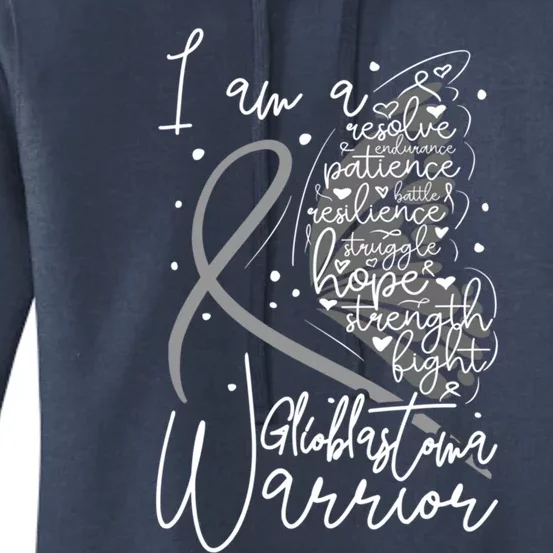 Butterfly Glioblastoma Warrior Glioblastoma Awareness Cute Gift Women's Pullover Hoodie