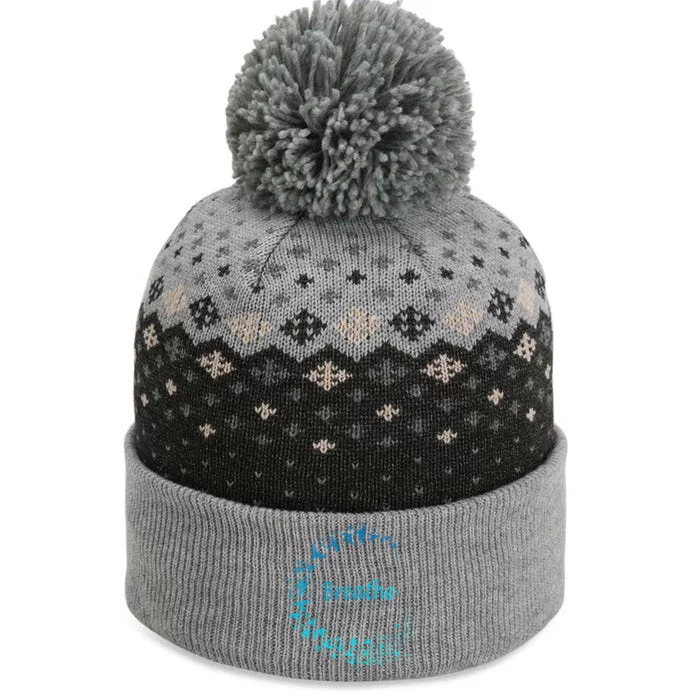 Breathe Gym Yoga Great Gift Just Breathe Inhale Exhale The Baniff Cuffed Pom Beanie