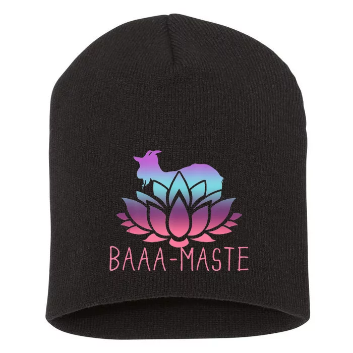 Baaamaste Goat Yoga Namaste Spiritual Meditation Om Nayah Short Acrylic Beanie