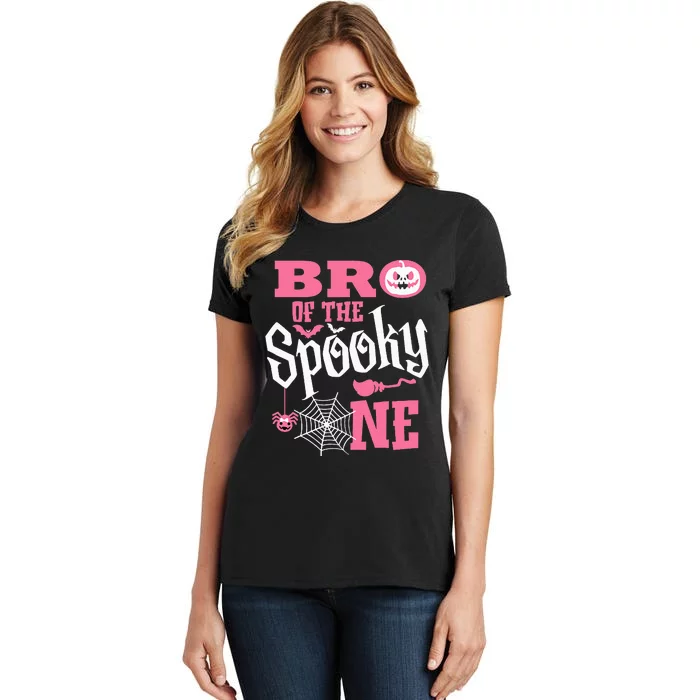 Brother Halloween 1st Birthday Family Spooky One Girl Women's T-Shirt