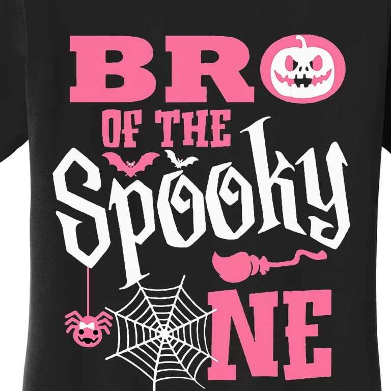 Brother Halloween 1st Birthday Family Spooky One Girl Women's T-Shirt