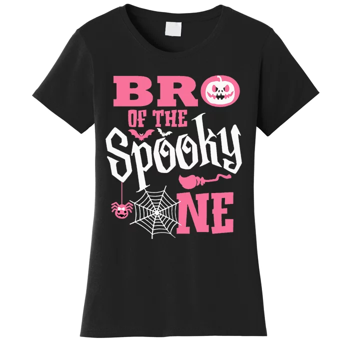 Brother Halloween 1st Birthday Family Spooky One Girl Women's T-Shirt