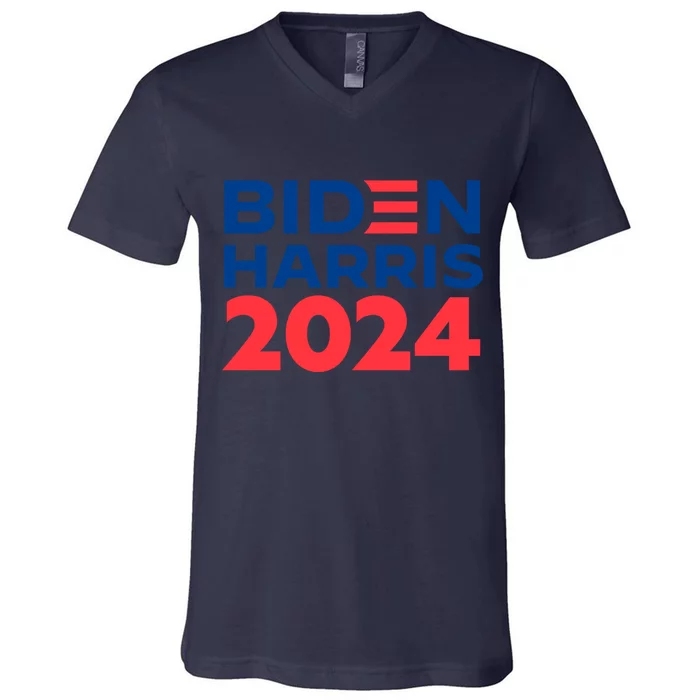 Biden Harris 2024 V-Neck T-Shirt