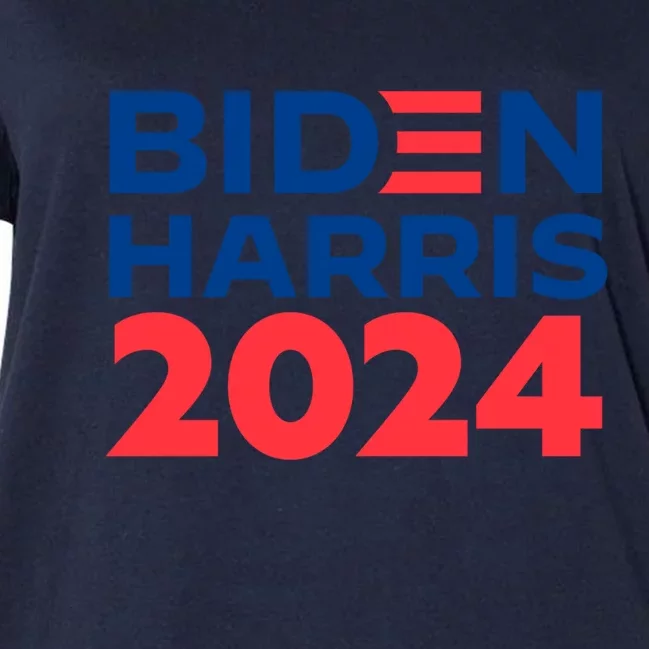 Biden Harris 2024 Women's V-Neck Plus Size T-Shirt
