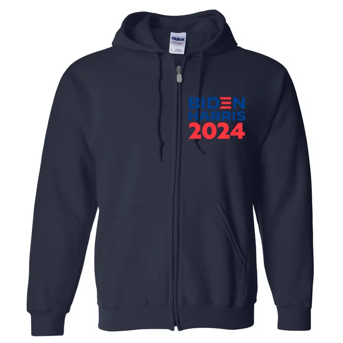 Biden Harris 2024 Full Zip Hoodie