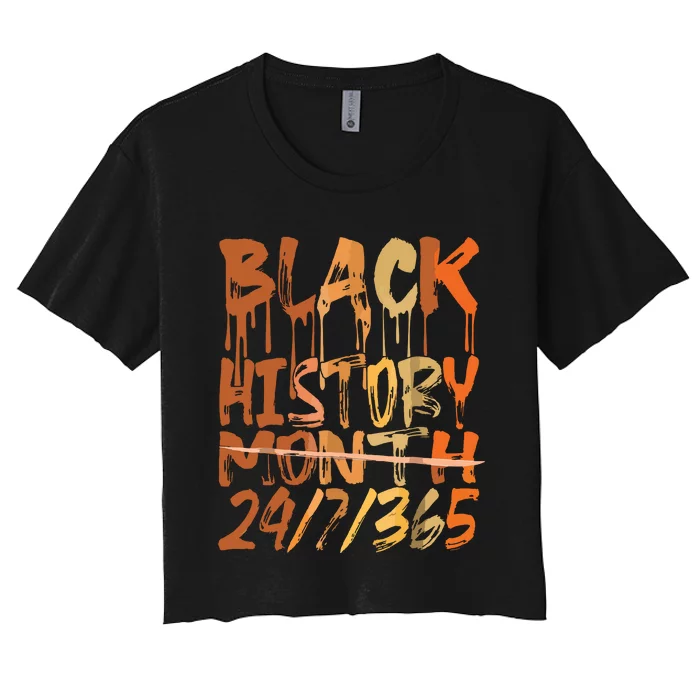 Black History 247365 Black History Month Women's Crop Top Tee