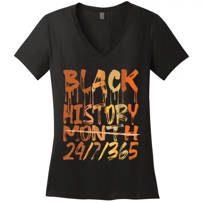 Black History 247365 Black History Month Women's V-Neck T-Shirt