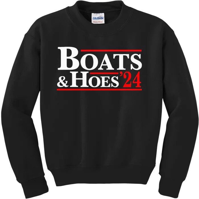 Boats & Hoes 24 Vintage Logo Kids Sweatshirt