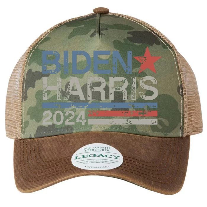 Biden Harris 2024 Retro Vintage Distressed Design Legacy Tie Dye Trucker Hat