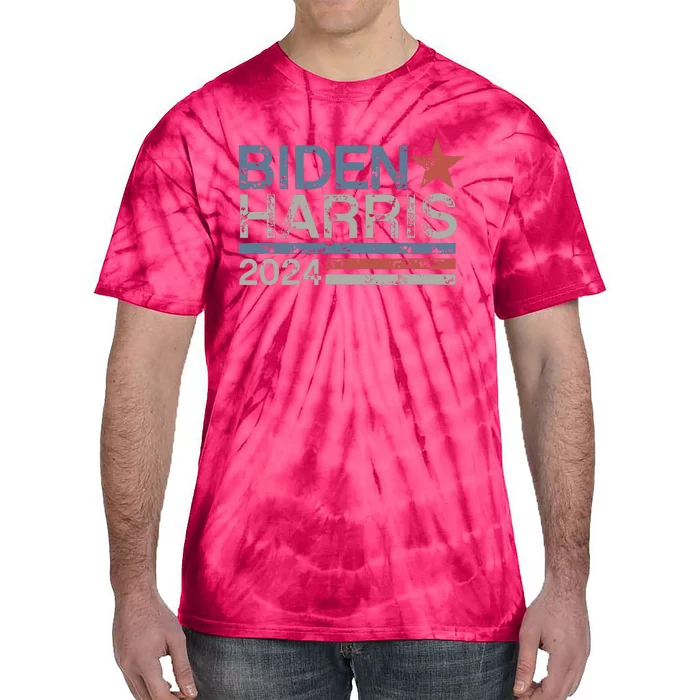 Biden Harris 2024 Retro Vintage Distressed Design Tie-Dye T-Shirt