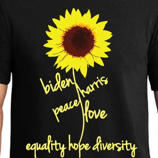 Biden Harris 2024 Peace Love Equality Hope Diversity Flower Pajama Set