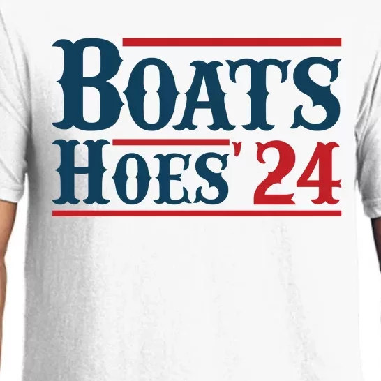 Boats Hoes 2024 Boats And Hoes Funny Summer Funny Boating Funny Lake Funny River Pajama Set