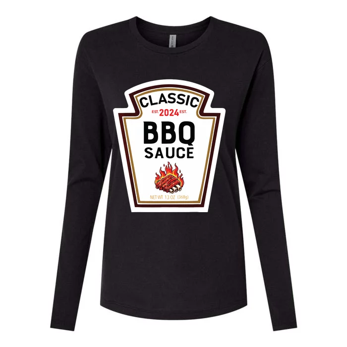 Bbq Halloween 2024 Costume Sauce Group Condiment Womens Cotton Relaxed Long Sleeve T-Shirt