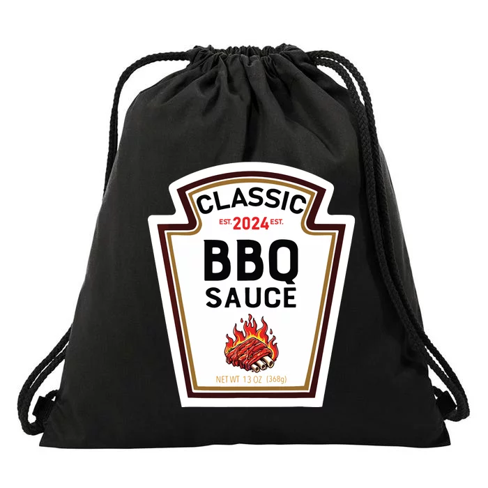 Bbq Halloween 2024 Costume Sauce Group Condiment Drawstring Bag