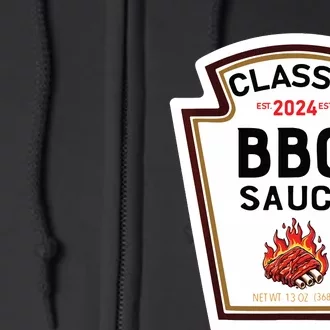 Bbq Halloween 2024 Costume Sauce Group Condiment Full Zip Hoodie