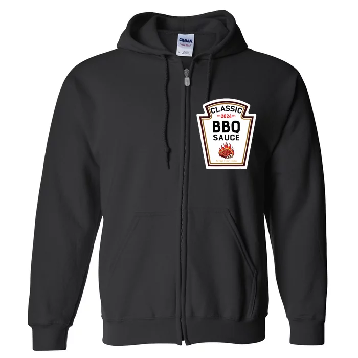 Bbq Halloween 2024 Costume Sauce Group Condiment Full Zip Hoodie