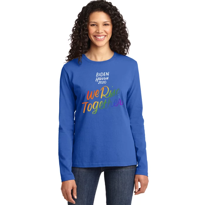 Biden Harris 2020 Joe Kamala Lgbt We Rise Together Equality Meaningful Gift Ladies Long Sleeve Shirt