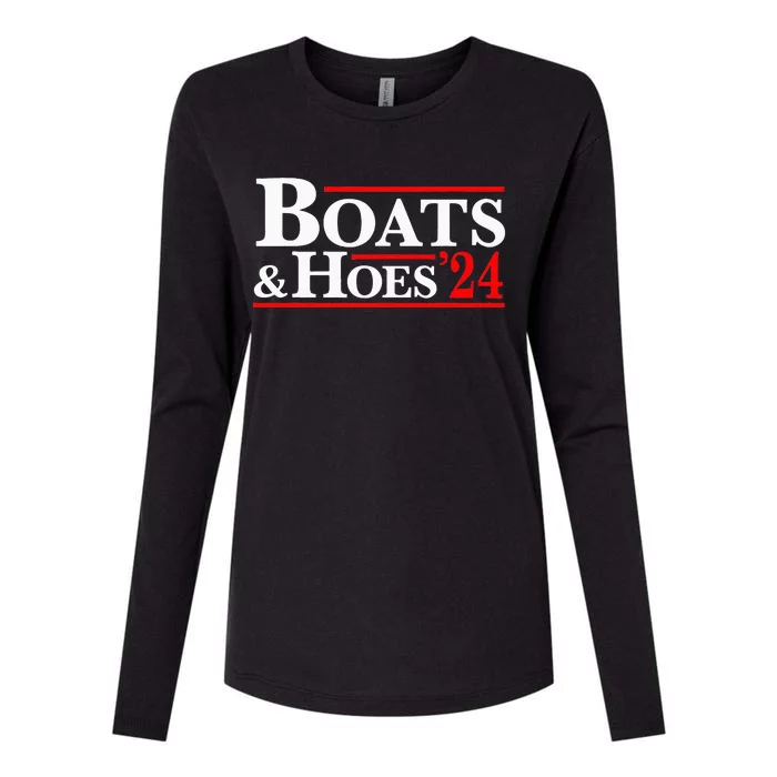 Boats & Hoes 24 Vintage For Your Step Brothers Womens Cotton Relaxed Long Sleeve T-Shirt