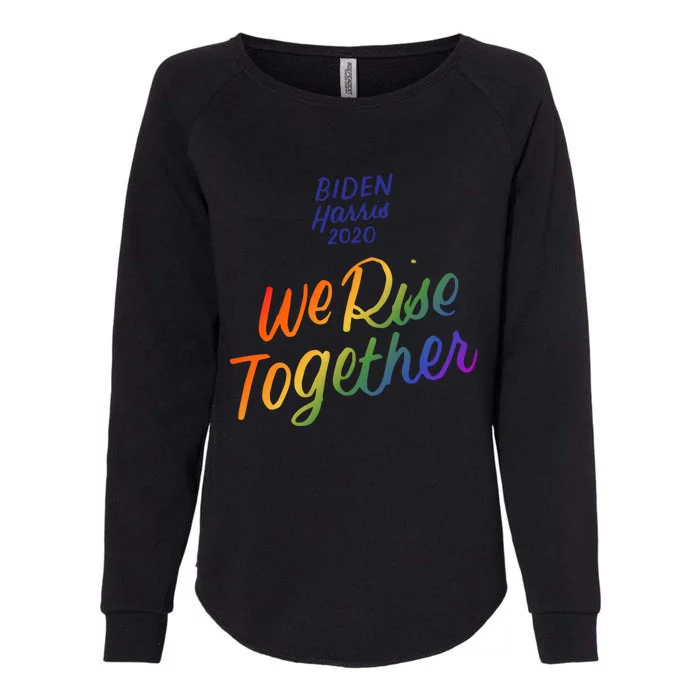 Biden Harris 2020 Joe Kamala Lgbt We Rise Together Equality Gift Womens California Wash Sweatshirt