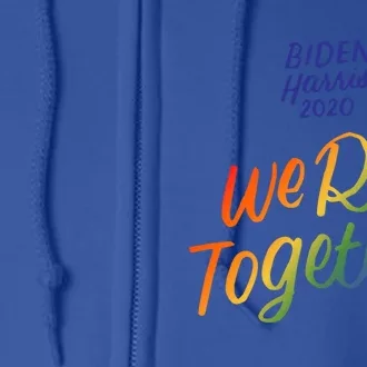 Biden Harris 2020 Joe Kamala Lgbt We Rise Together Equality Gift Full Zip Hoodie