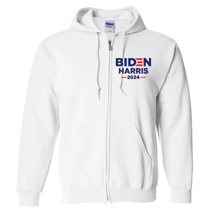 Biden Harris 2024 Retro Vintage Full Zip Hoodie