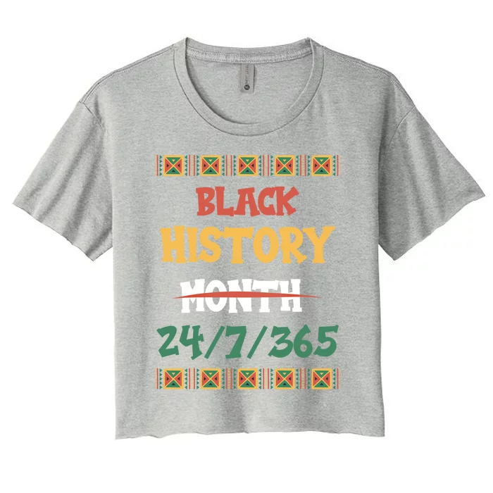 Black History 365 Days Great Gift Women's Crop Top Tee