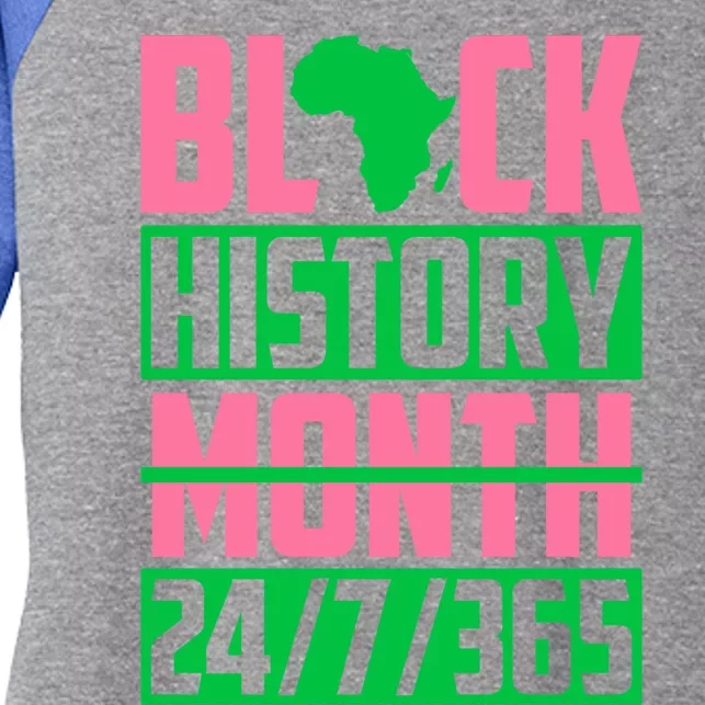 Black History 365 Gift Women's Tri-Blend 3/4-Sleeve Raglan Shirt