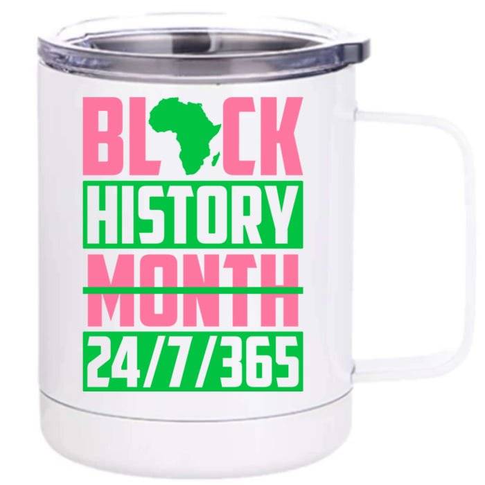 Black History 365 Gift Front & Back 12oz Stainless Steel Tumbler Cup