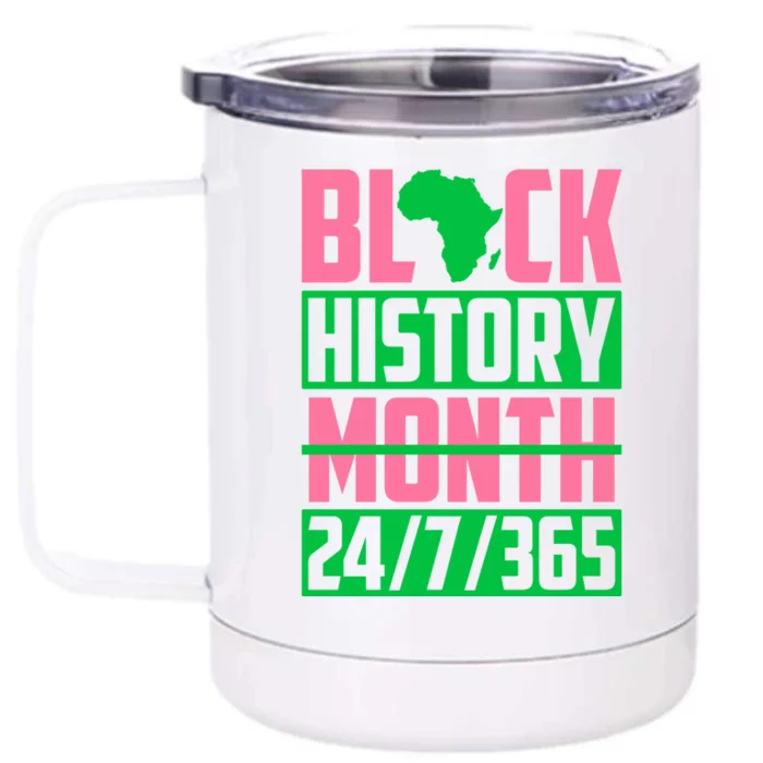 Black History 365 Gift Front & Back 12oz Stainless Steel Tumbler Cup