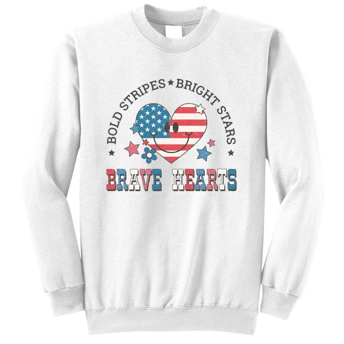 Brave Hearts 4th Of July Sweatshirt