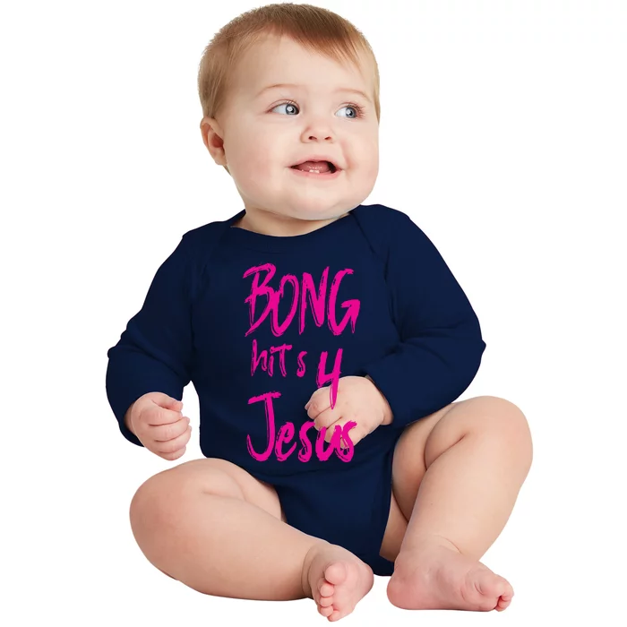 Bong Hits 4 Jesus Baby Long Sleeve Bodysuit