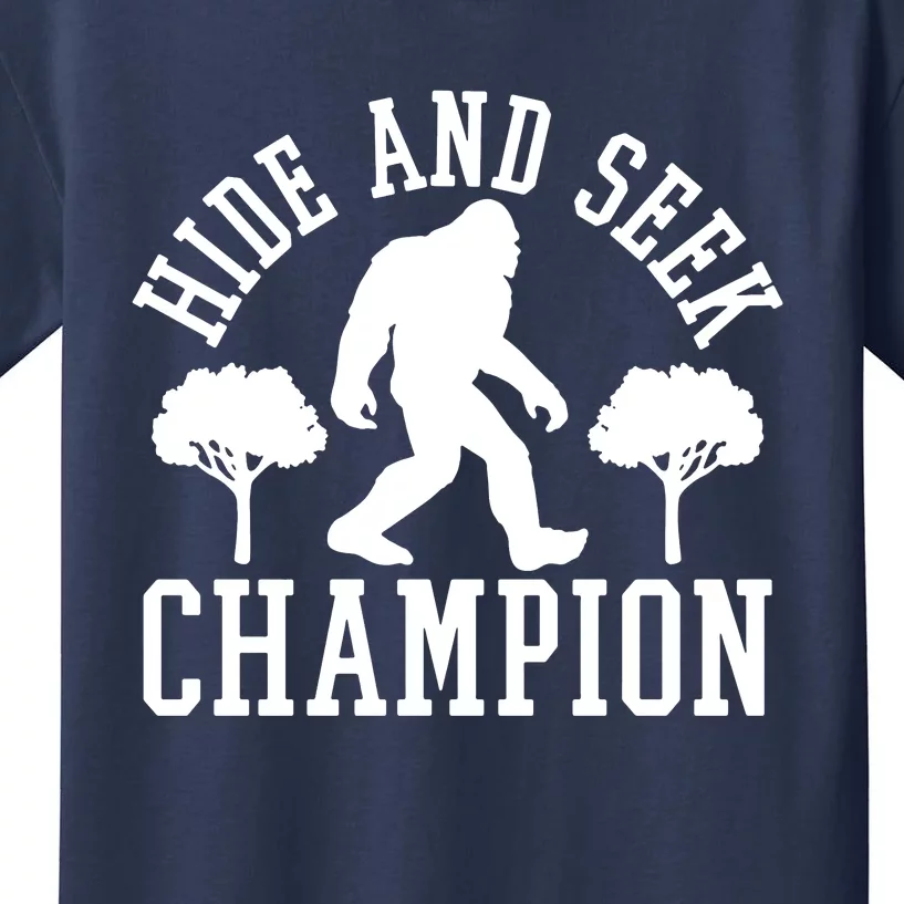 Bigfoot Hide And Seek Champion Kids T-Shirt