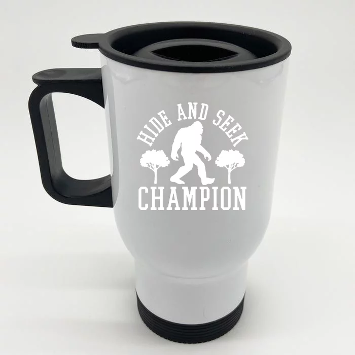 Bigfoot Hide And Seek Champion Front & Back Stainless Steel Travel Mug