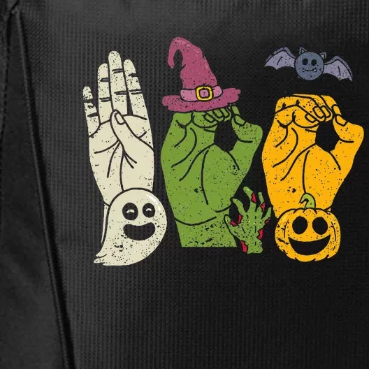 Boo Hands American Sign Language Pride Asl Halloween Witch City Backpack